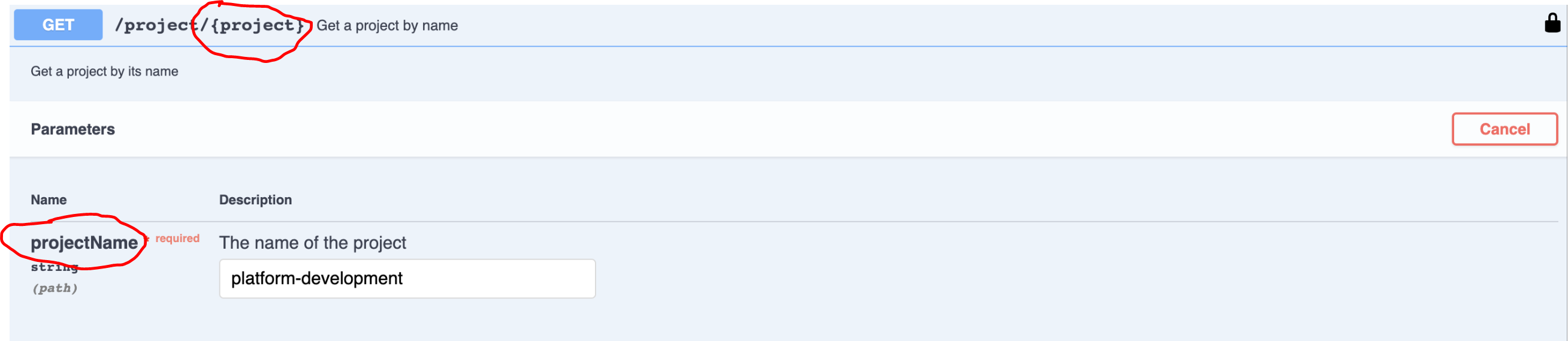 Keptn API Endpoint is missing path parameter and mismatch between