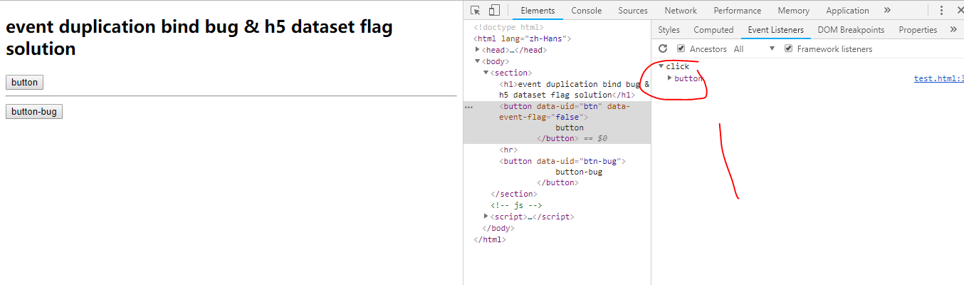 event duplication bind bug &amp; h5 dataset flag solution All In One