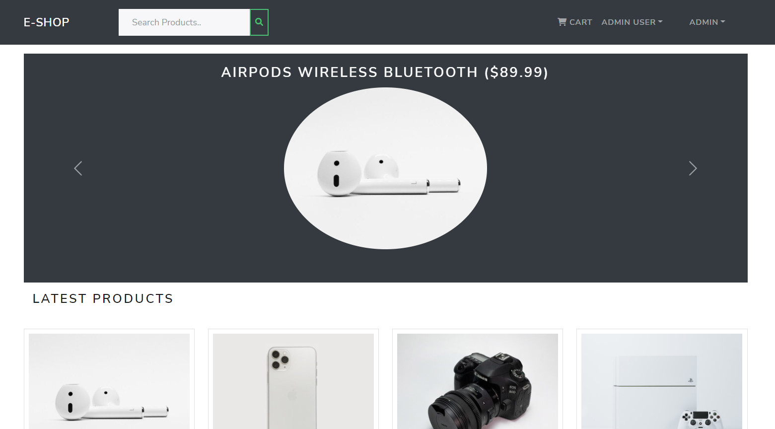 GitHub - SaiTeja-Erukude/E-Shop: A full stack E-Commerce website ...