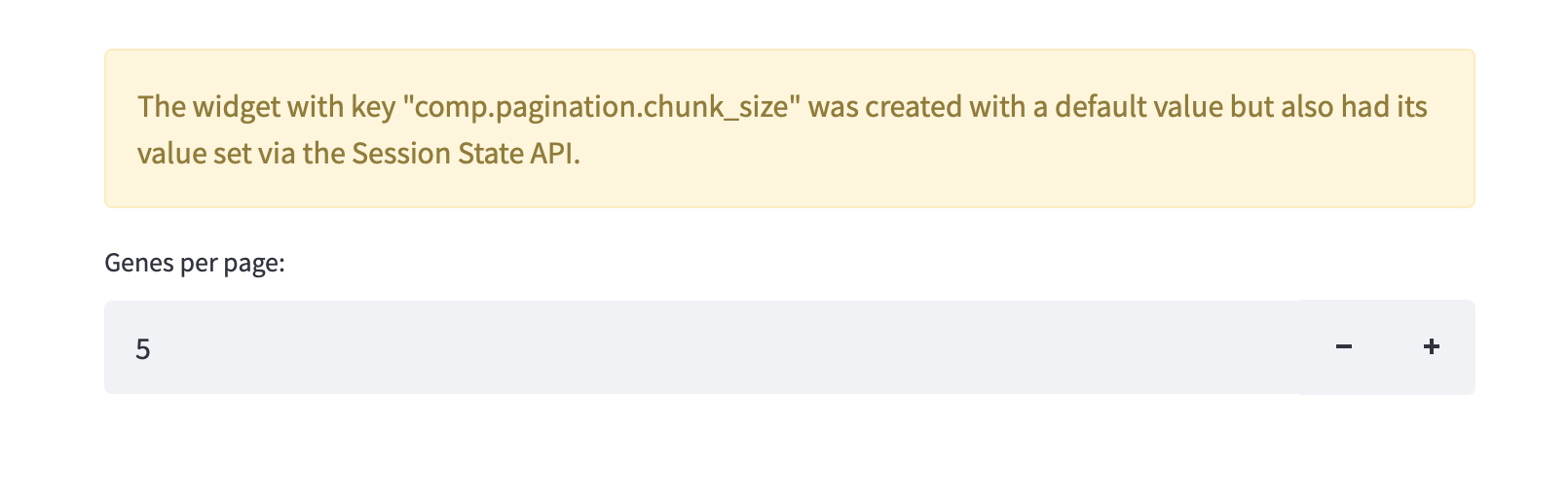 Warning when initialisation st.number_input using state API · Issue ...