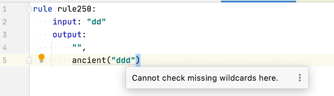 Confusing 'Cannot check missing wildcards here.' warning · Issue #307 ...
