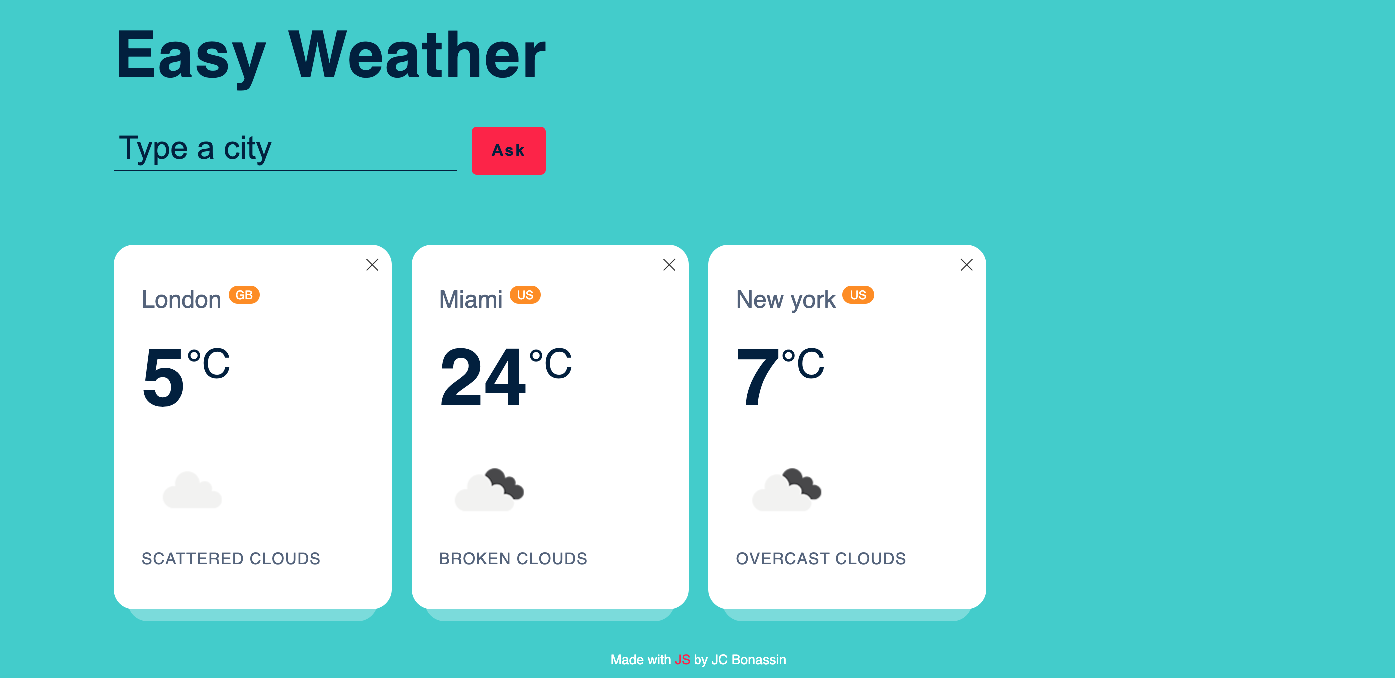 GitHub - JcBonassin/Easy-Weather-frontend