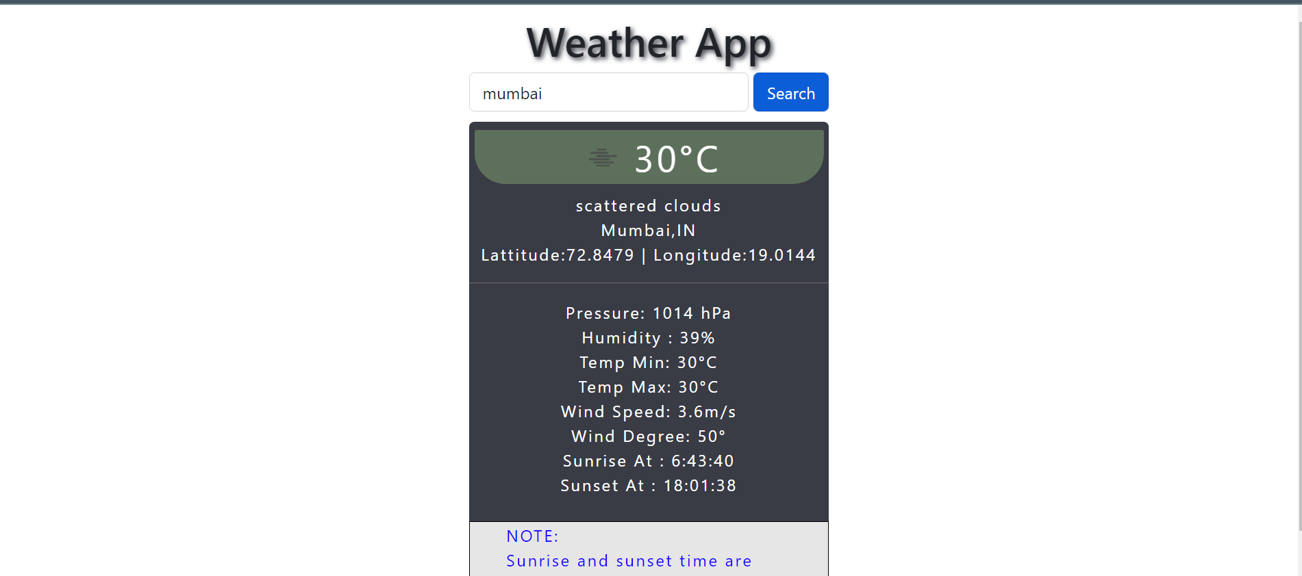 GitHub - codewithdinesh/weather-app: Simple weather forecast web app ...