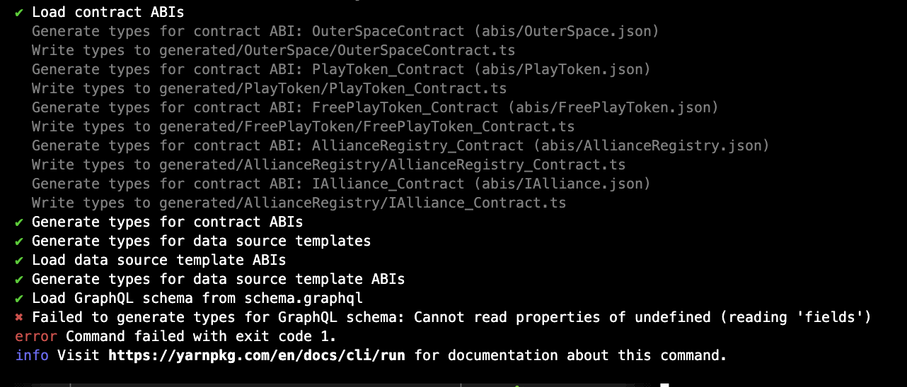 Using `derivedFrom` on Interfaces failing with `Cannot read properties ...