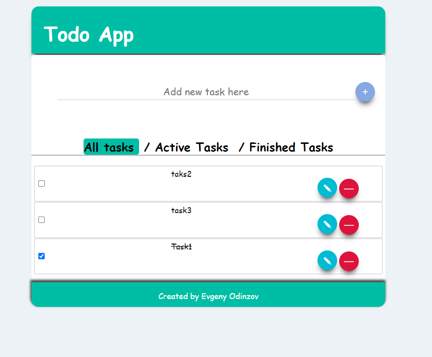 GitHub - eodinzov94/todoApp: My first app made with React