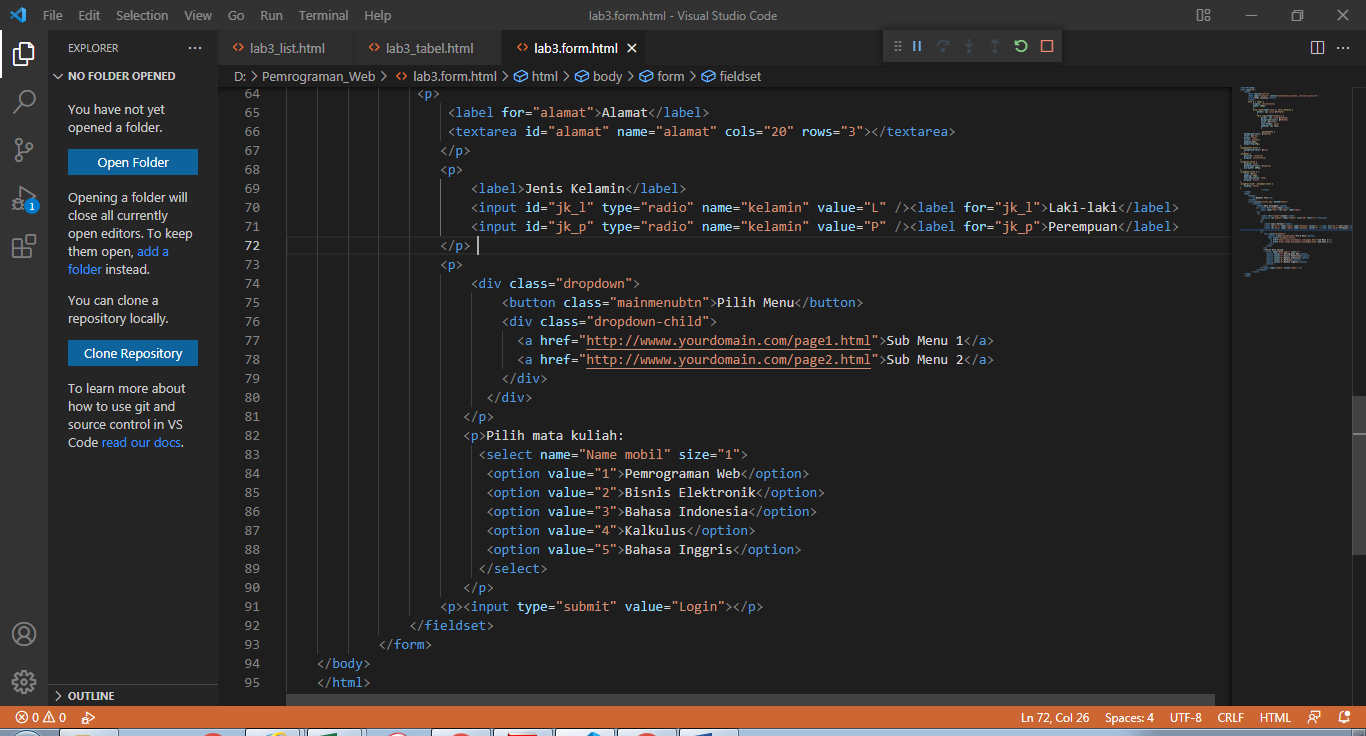 GitHub - Wirlian/Lab3Web
