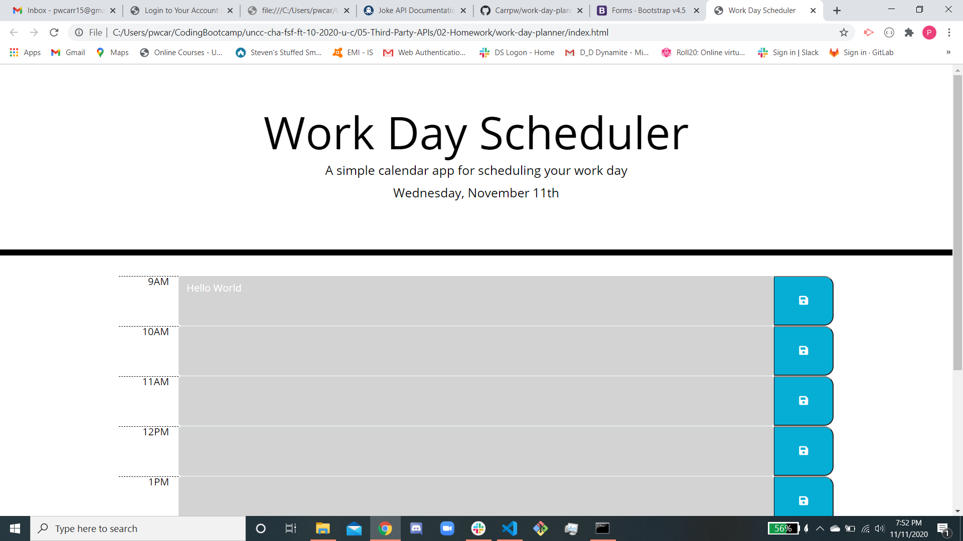 GitHub - Carrpw/work-day-planner: work-day-planner is a planner for ...
