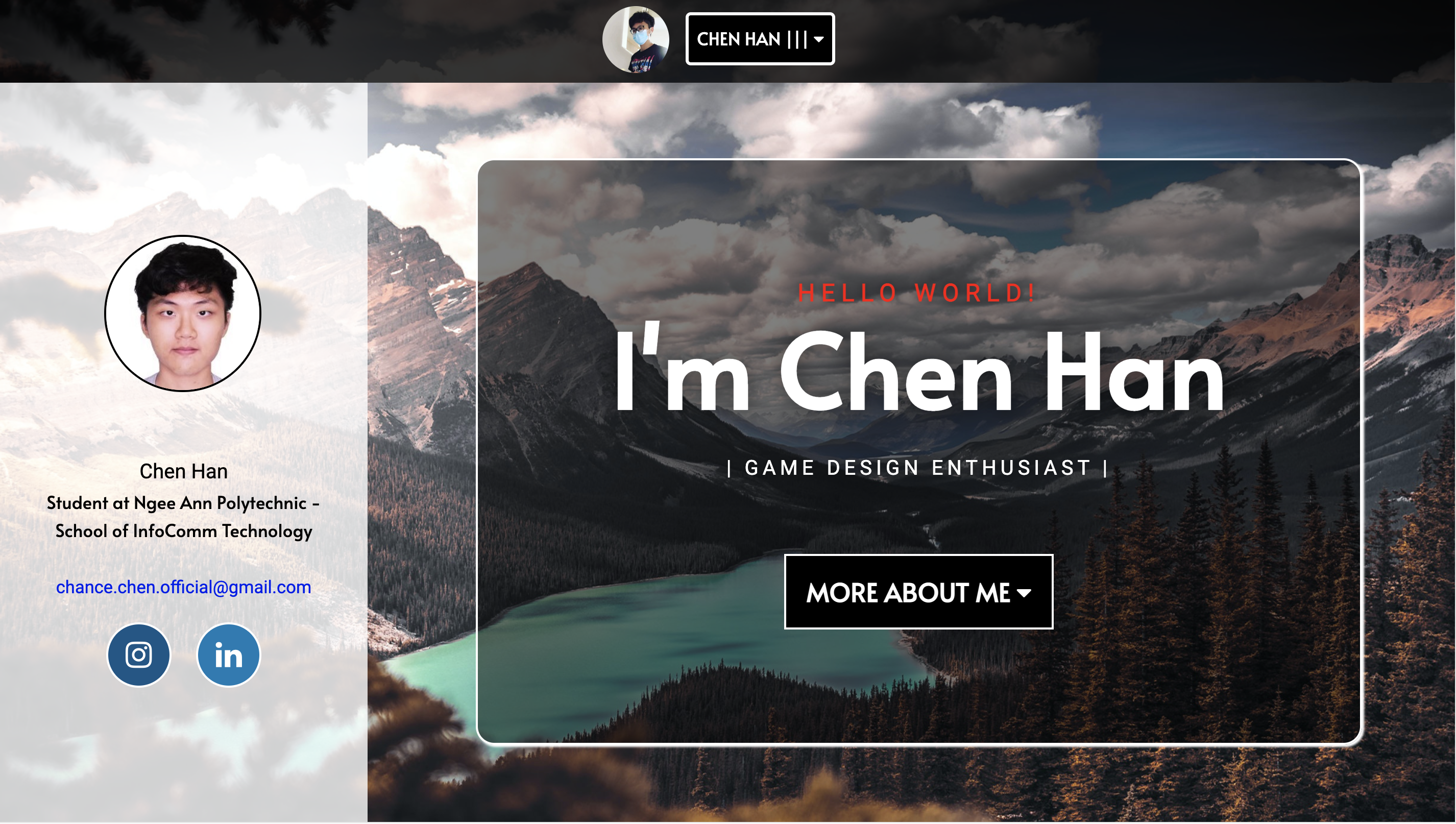 github chen han tx Images High Quality Grahic GitHub - Chen-Han-TX/Portfolio-Profile-Website: ID Assignment 1 ...
