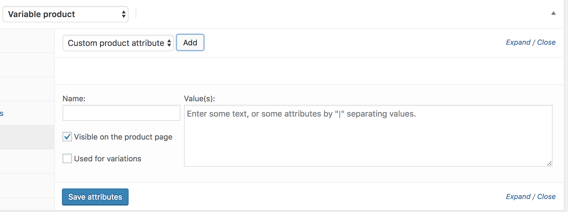Master branch New custom attribute defaults to closed, confusing UI