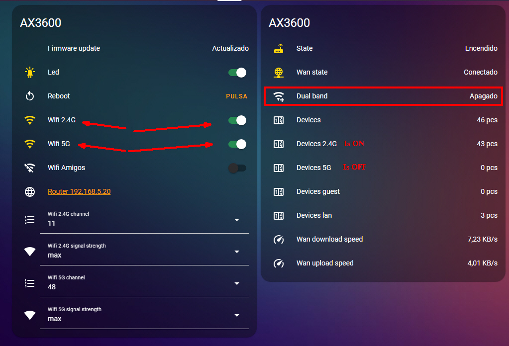[BUG] 5G WiFi band switch does not work well · Issue 51 · dmamontov