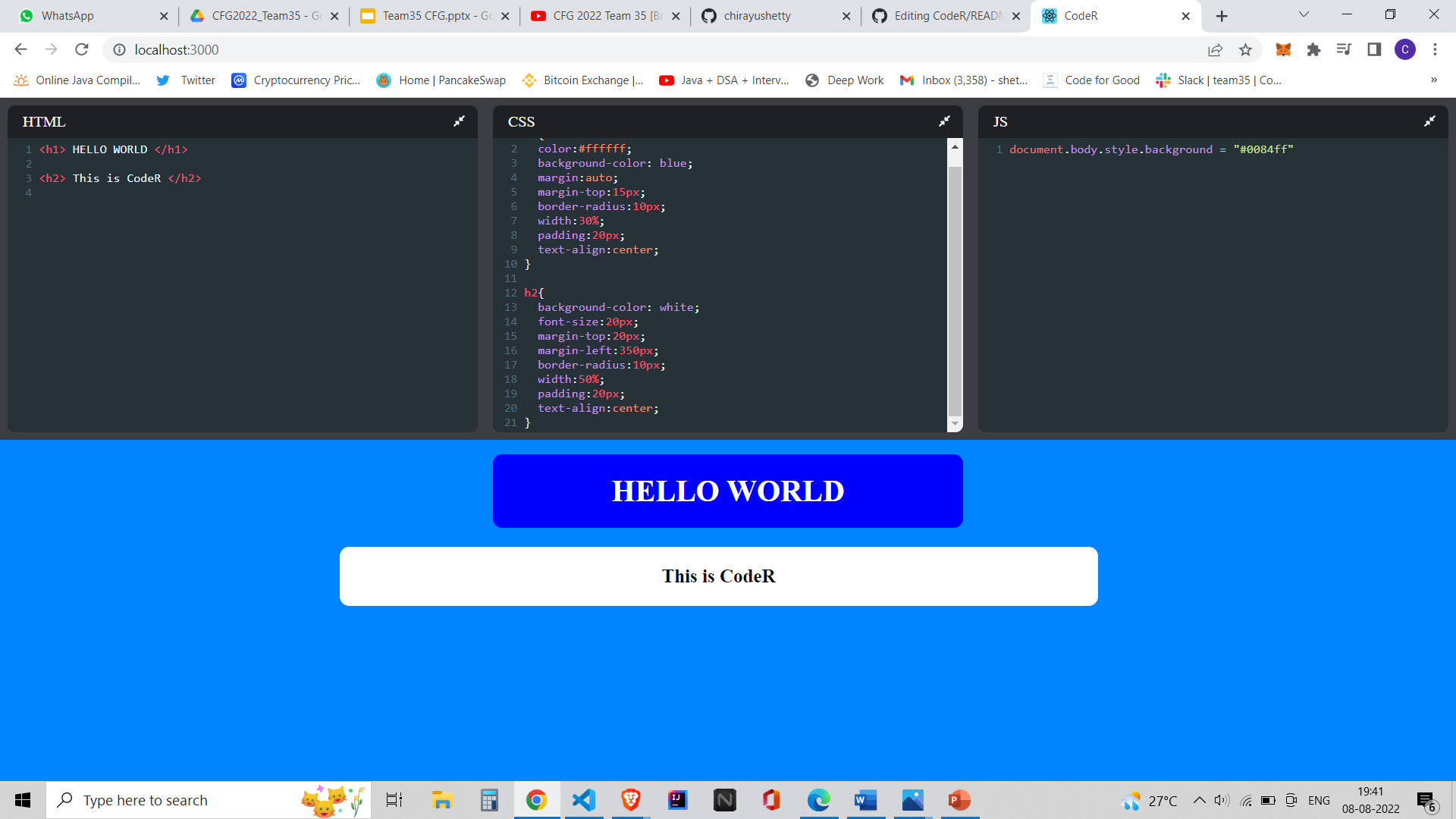 GitHub - chirayushetty/CodeR: Online Code Editor using ReactJS