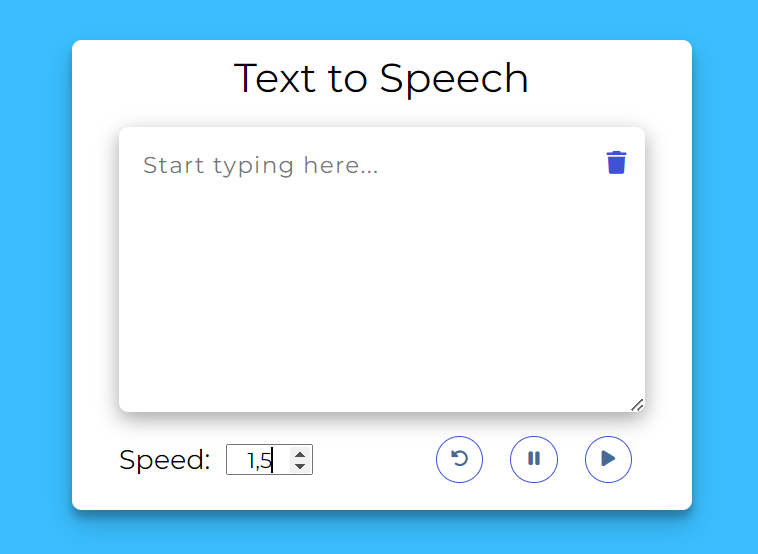 GitHub - eceeroll/text-to-speech: Converts a typed text to speech with ...