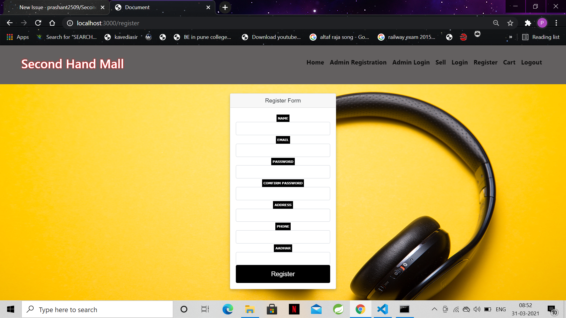 Github prashant2509 secondhandmall