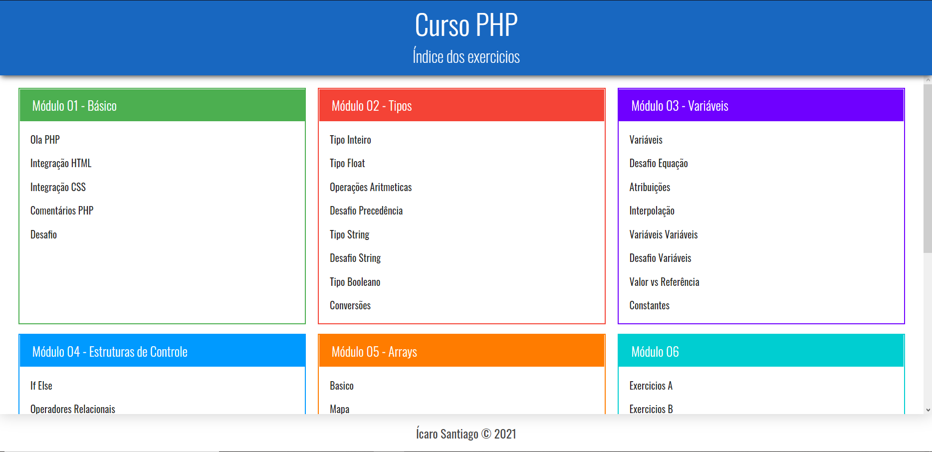 GitHub - IcaroSantiago/Curso_PHP · GitHub