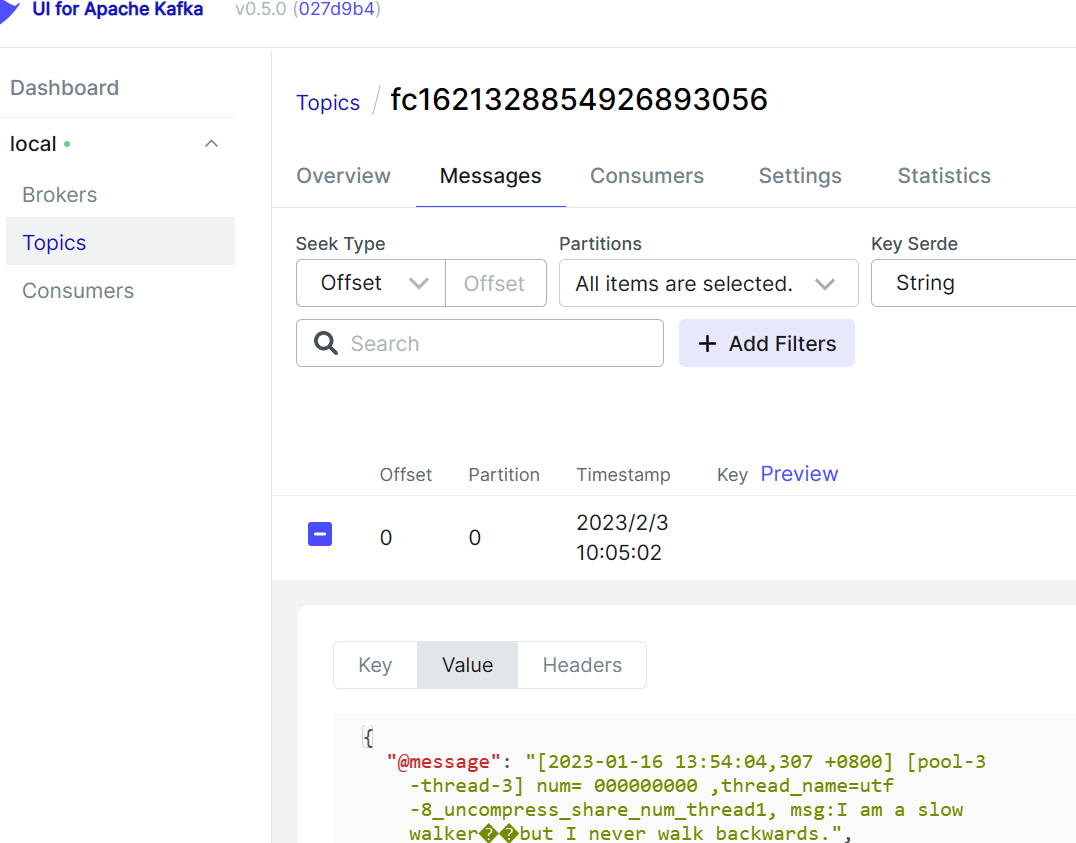Console is not displaying any messages if the message includes