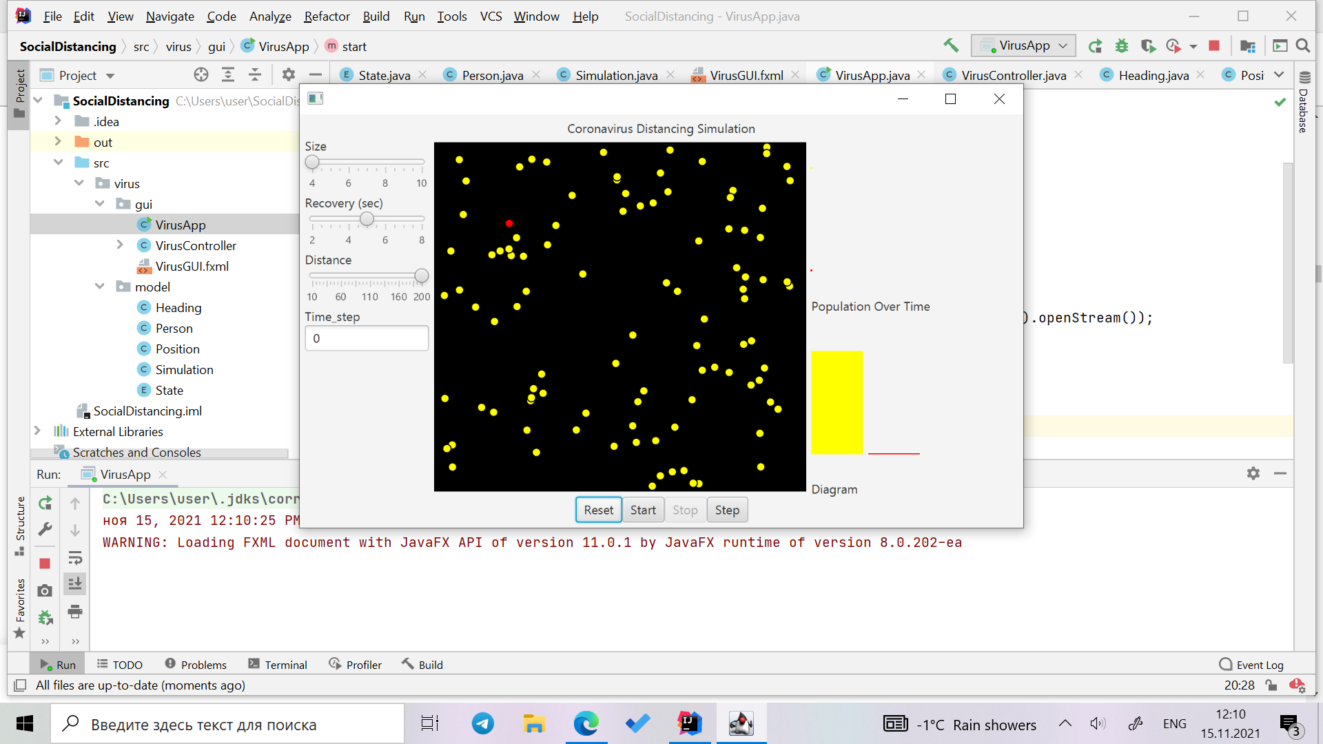 Social Distancing Simulation GitHub - PaishankyzyNuriza/SocialDistancingmid: Social Distancing ...