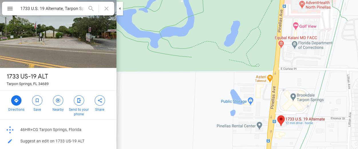 Google Maps 1733 US-19