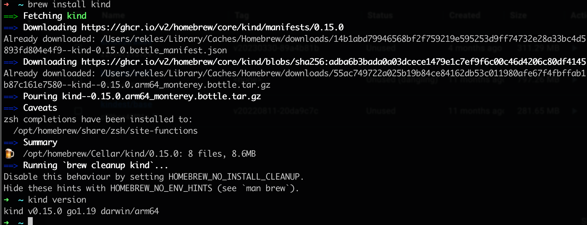 brew install kind version didn't match the latest version · Issue 3307