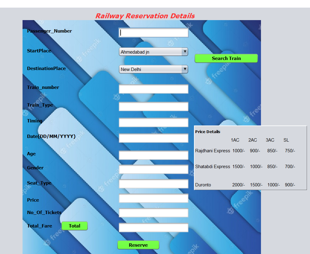 GitHub - vandittalwadia/Railway_Management_System: The aim of this ...