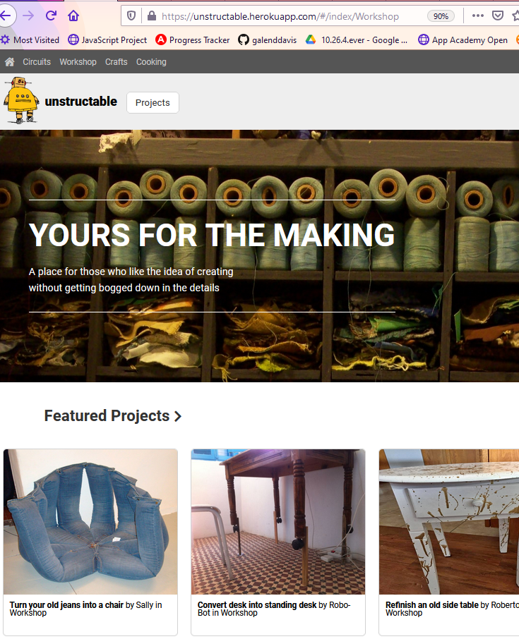 GitHub - galenddavis/Unstructable: Share and promote your best DIY ...