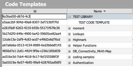 [BUG] Unable to edit code template or library name if any column is ...