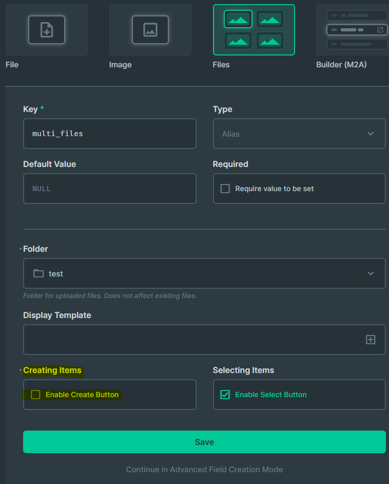UI and functionality over different file field types inconsistent ...