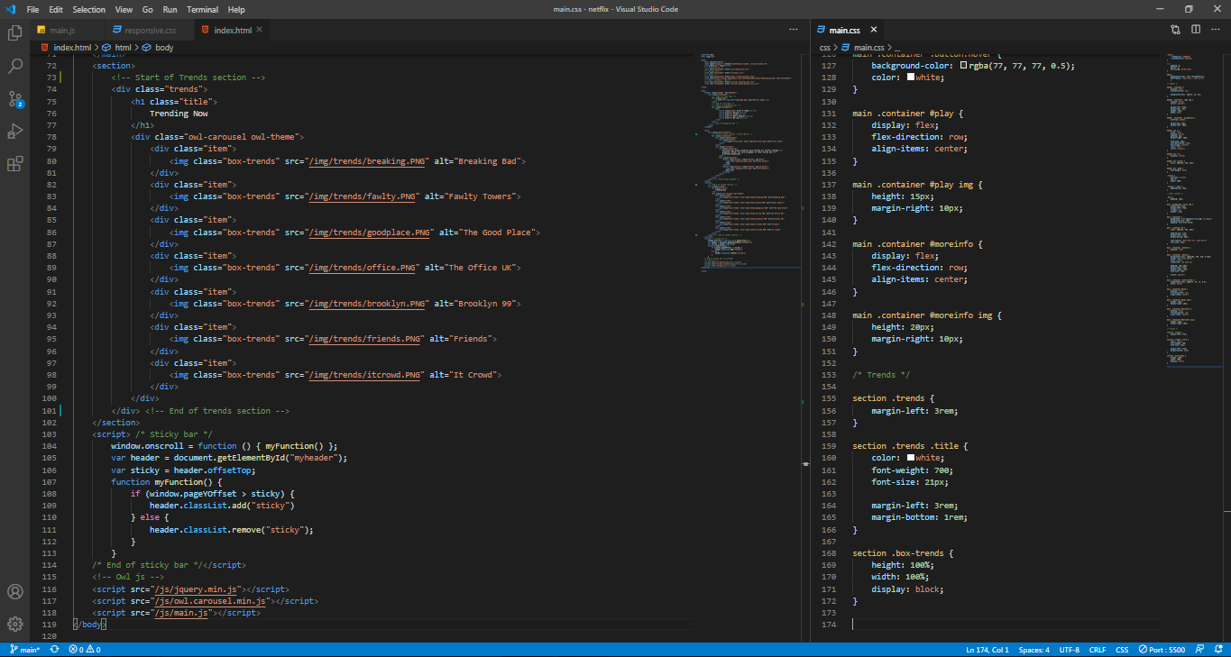 GitHub - LucasAxelson/netflix-clone: Clone of netflix, inspired on DIO ...