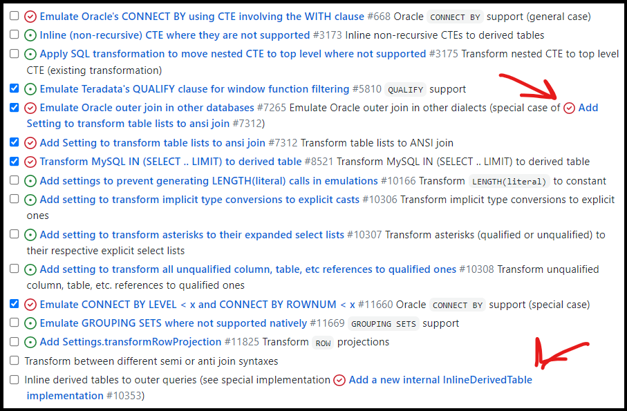 Display of new task list is very confusing for existing issues ...