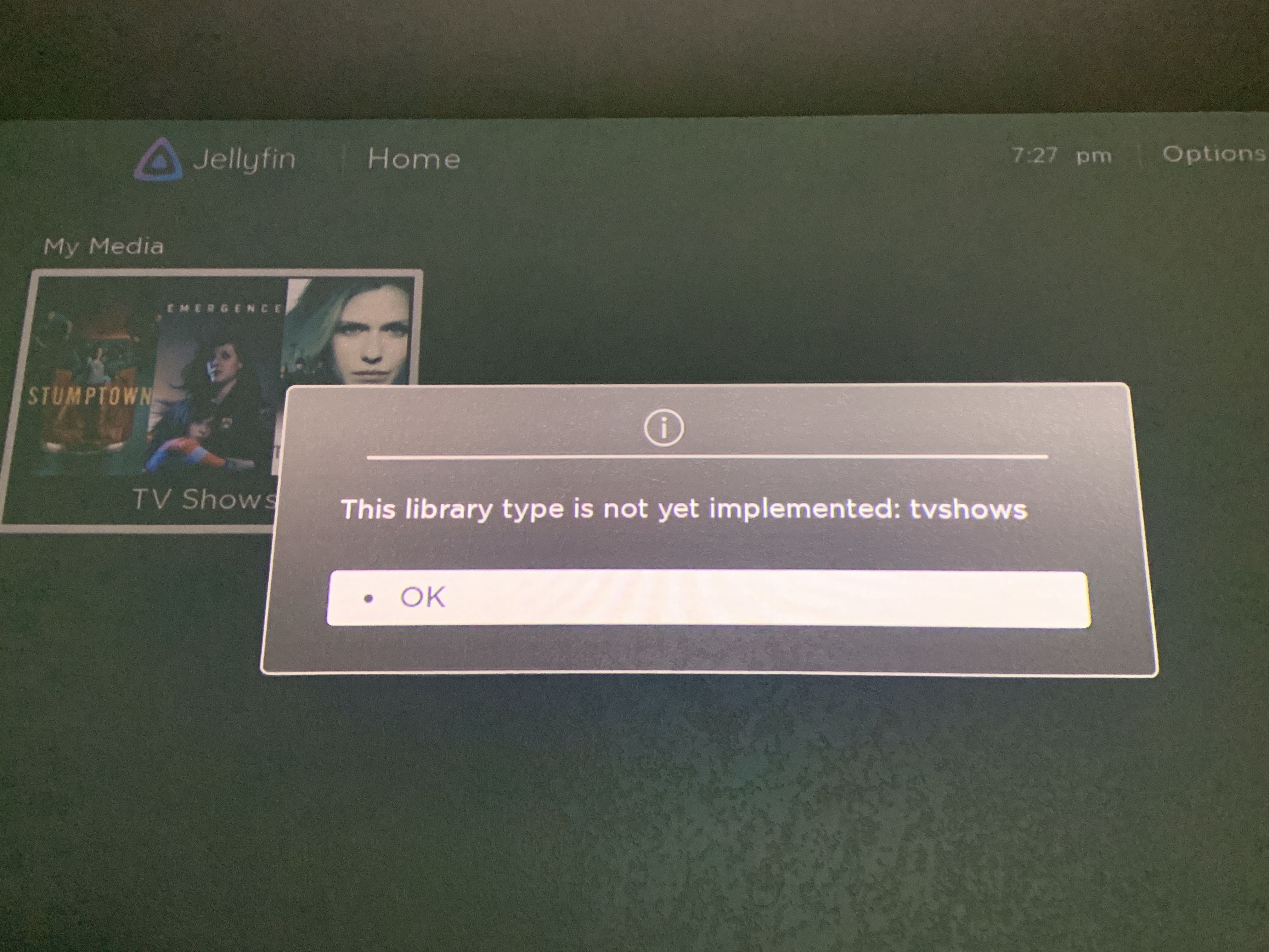 Error when Selecting a Library on Latest Build as of today 7 pm central ...