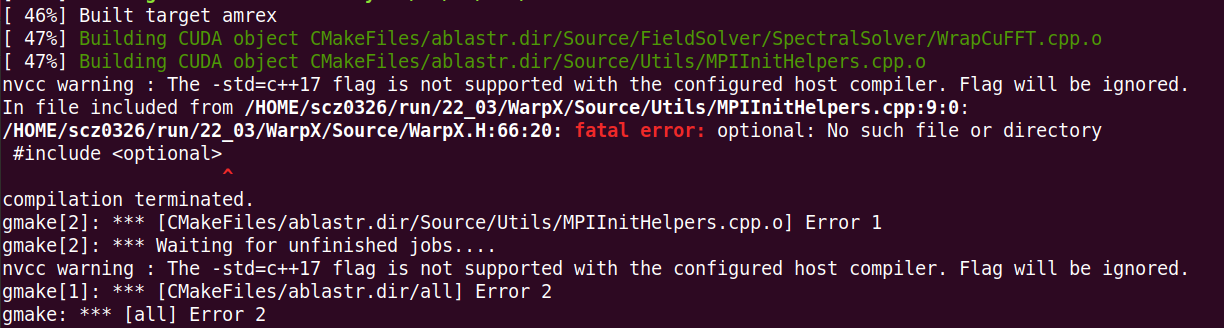 Installation error · Issue #2931 · BLAST-WarpX/warpx · GitHub