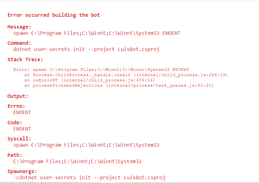ENOENT Unable to create new bot or run the existed one · Issue #9052 ...