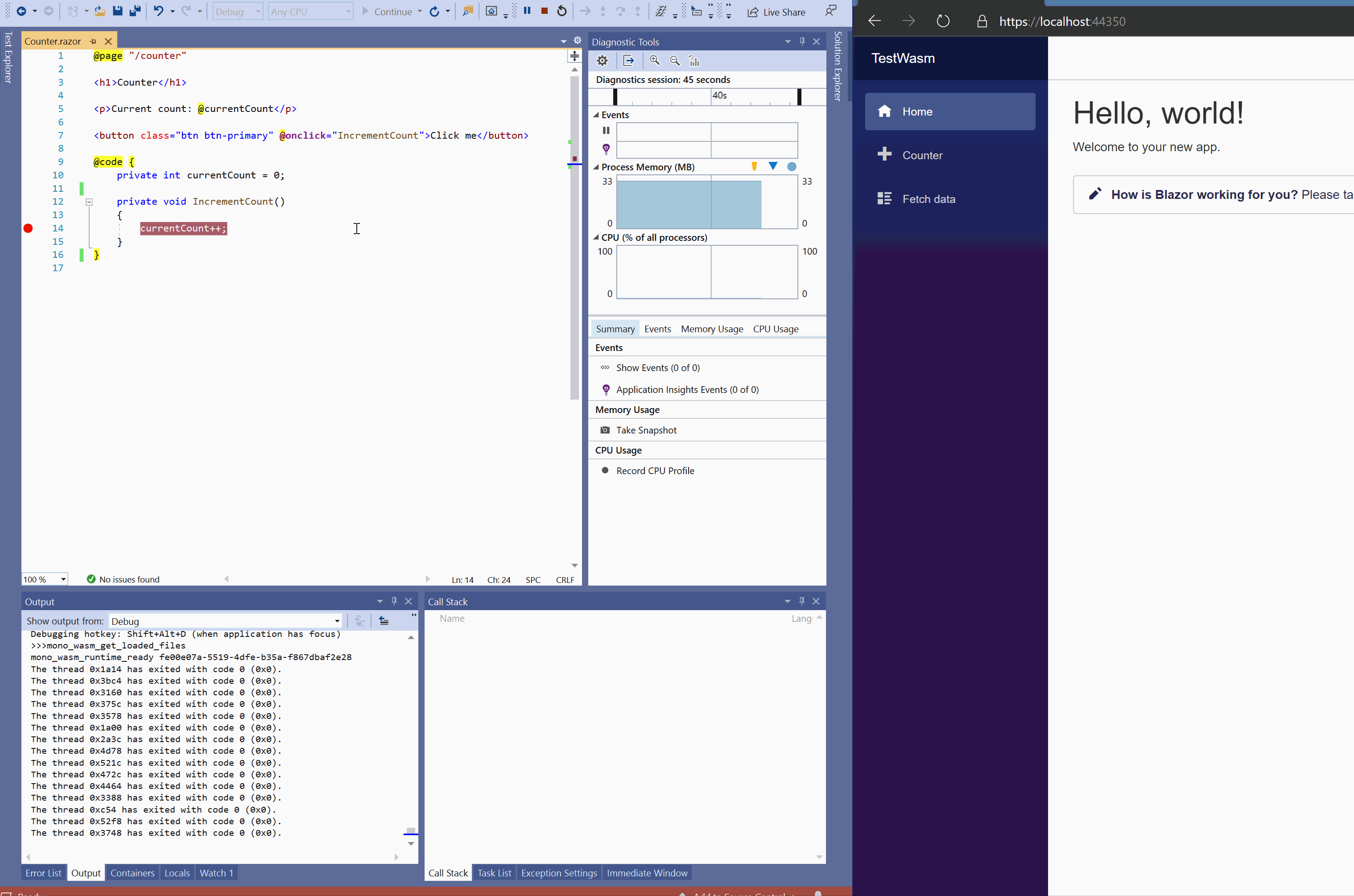 Crashed debugging. Crashed debugging