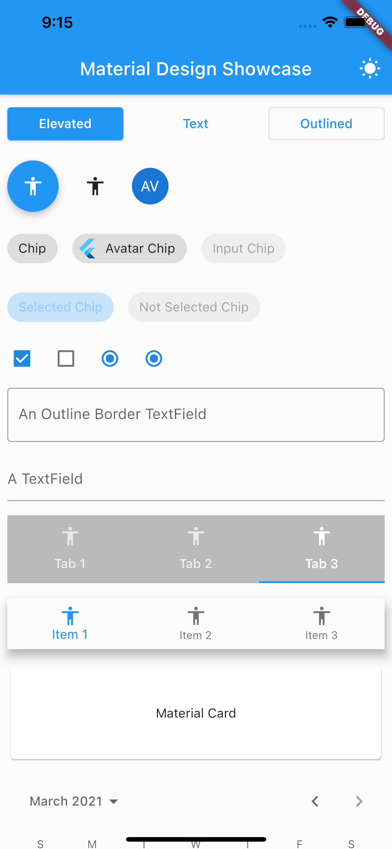 buttons with single word label