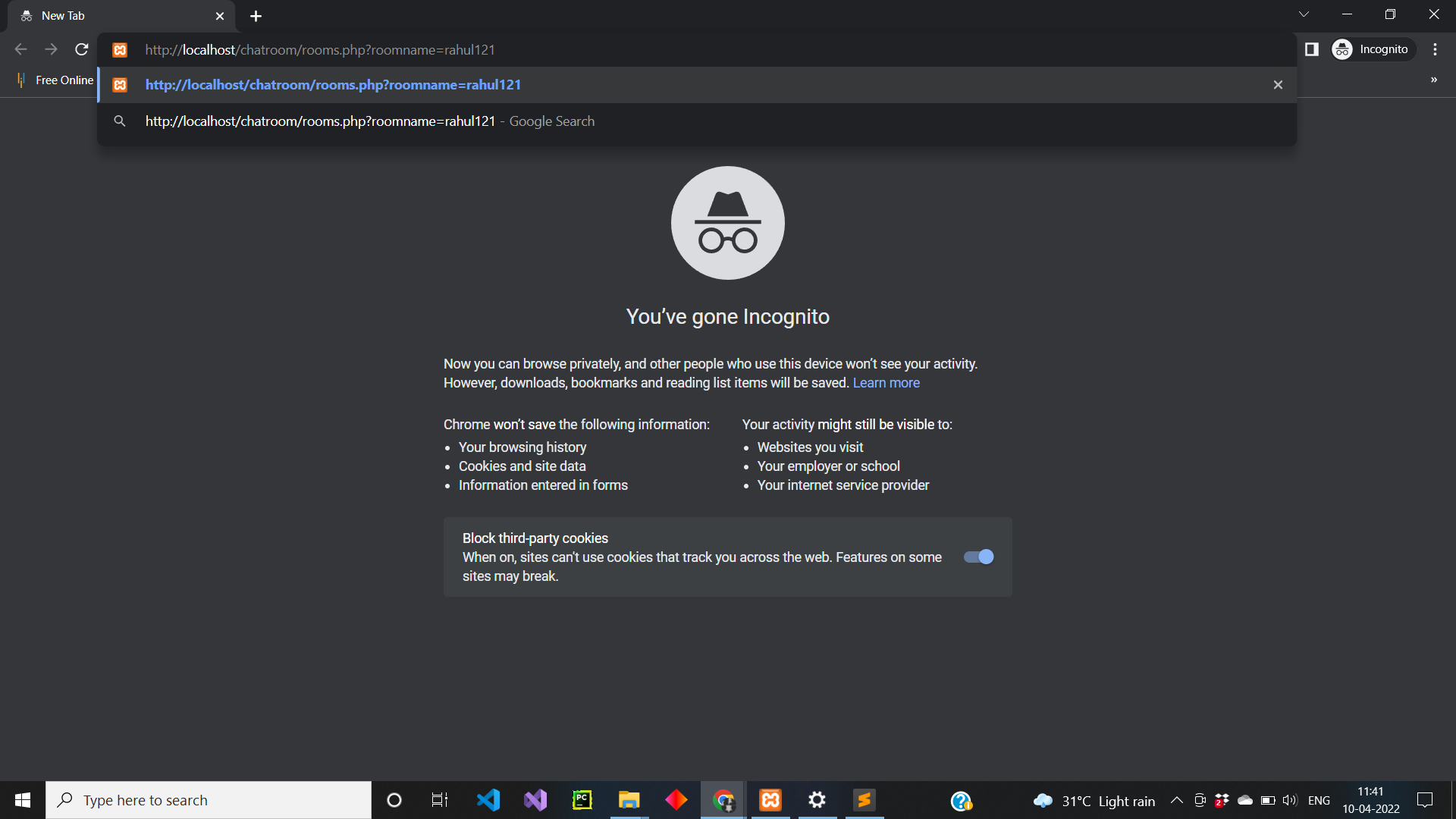 GitHub - FighterRK/My_Project_-8-ChatRoom: php chatroom