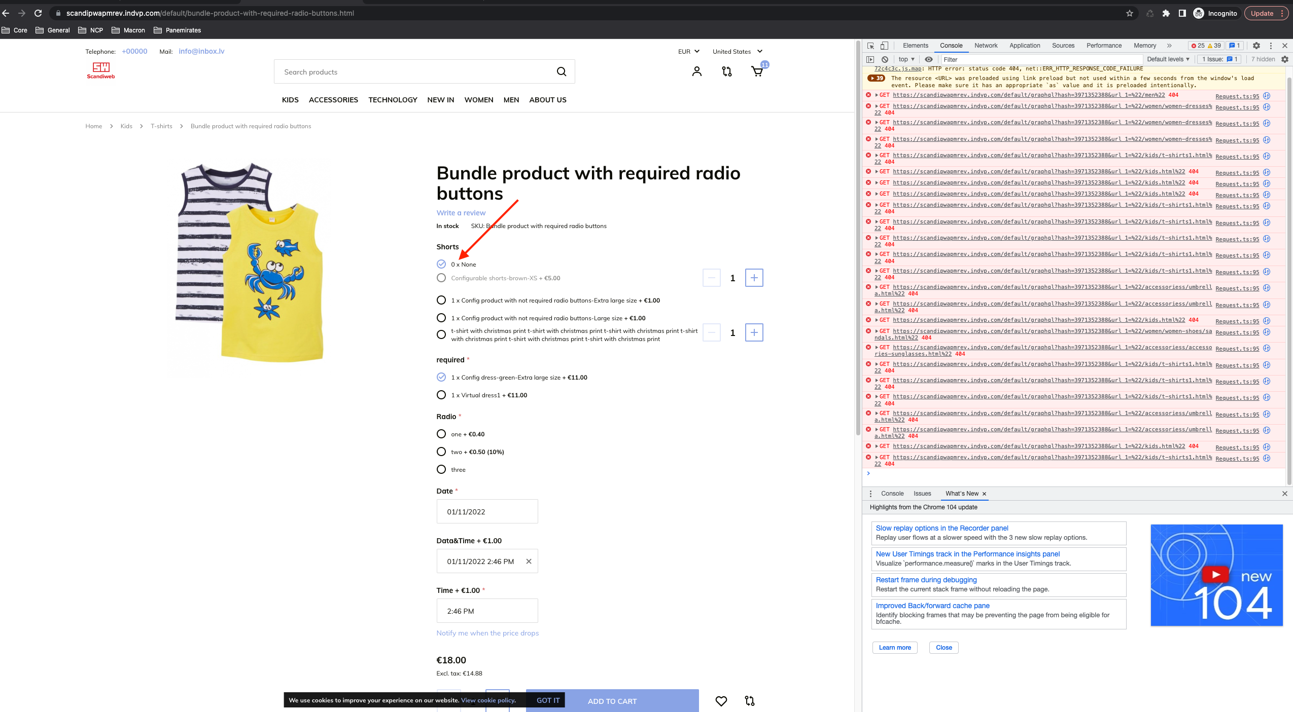 '0x' is displayed before 'None' for bundle product with not required