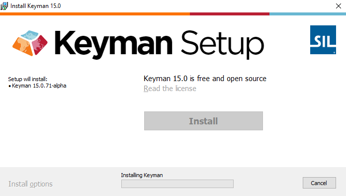 after restart installer in en