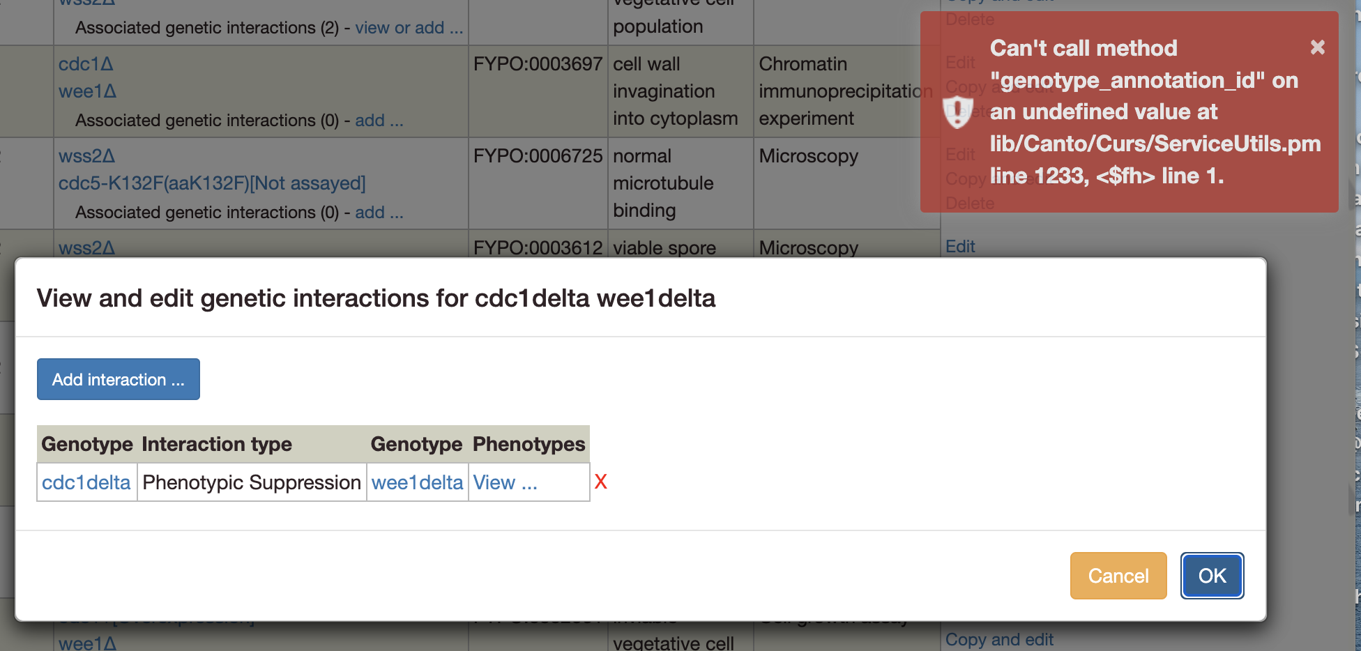 Gi interface error · Issue #2562 · pombase/canto · GitHub