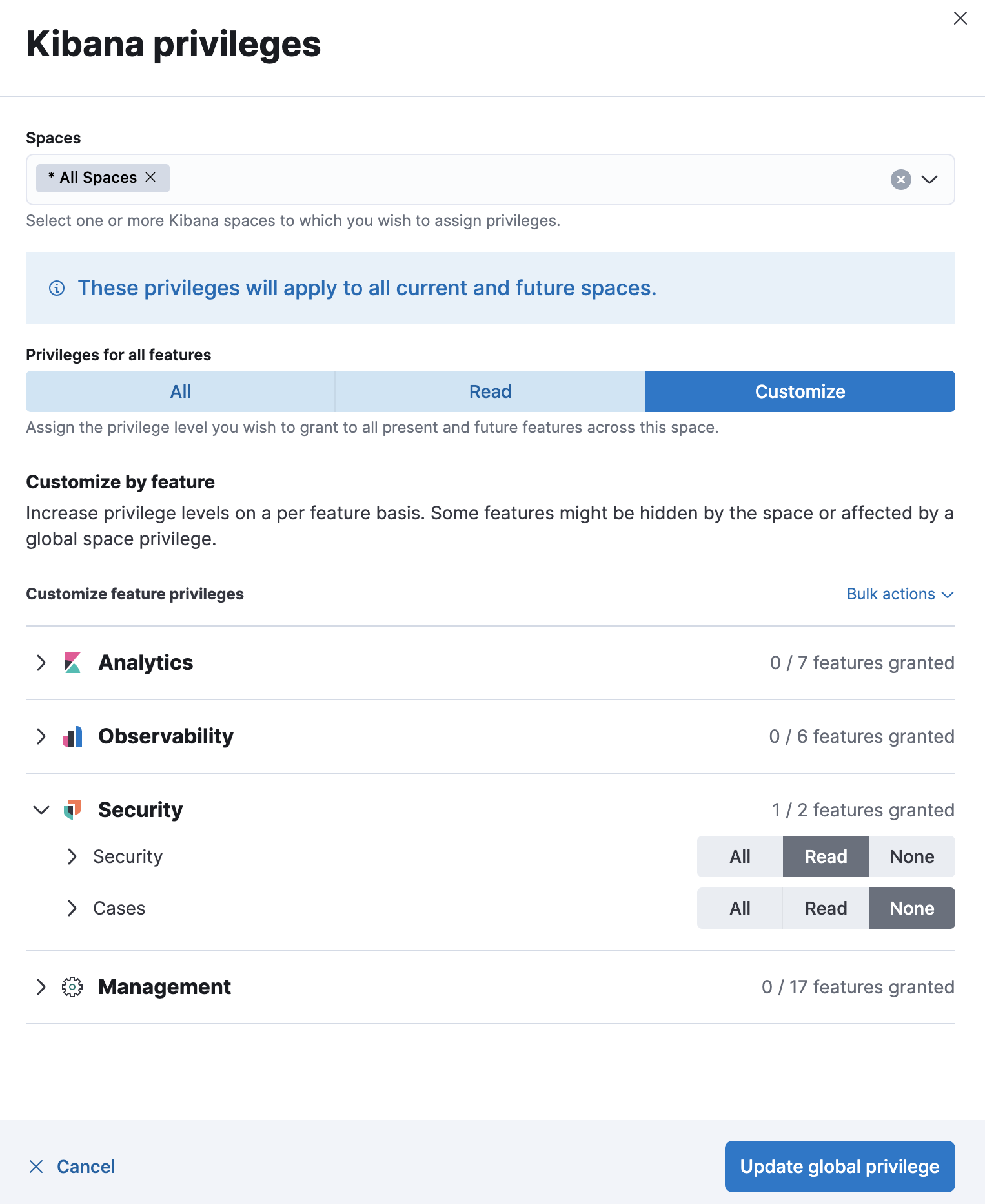 [Security Solution] User with Security Read privileges can install and