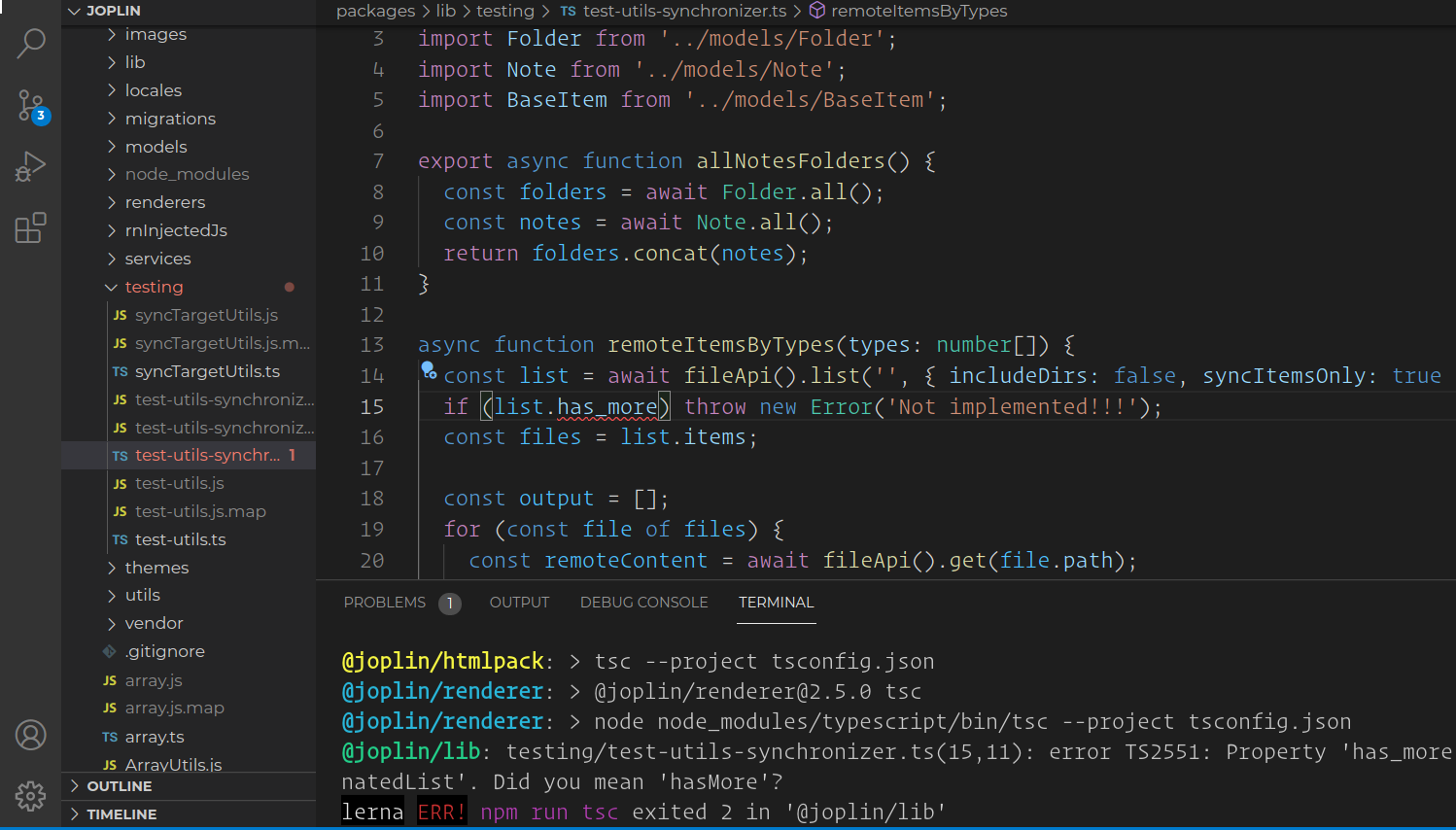 npm install failing due to a typo · Issue #5581 · laurent22/joplin · GitHub