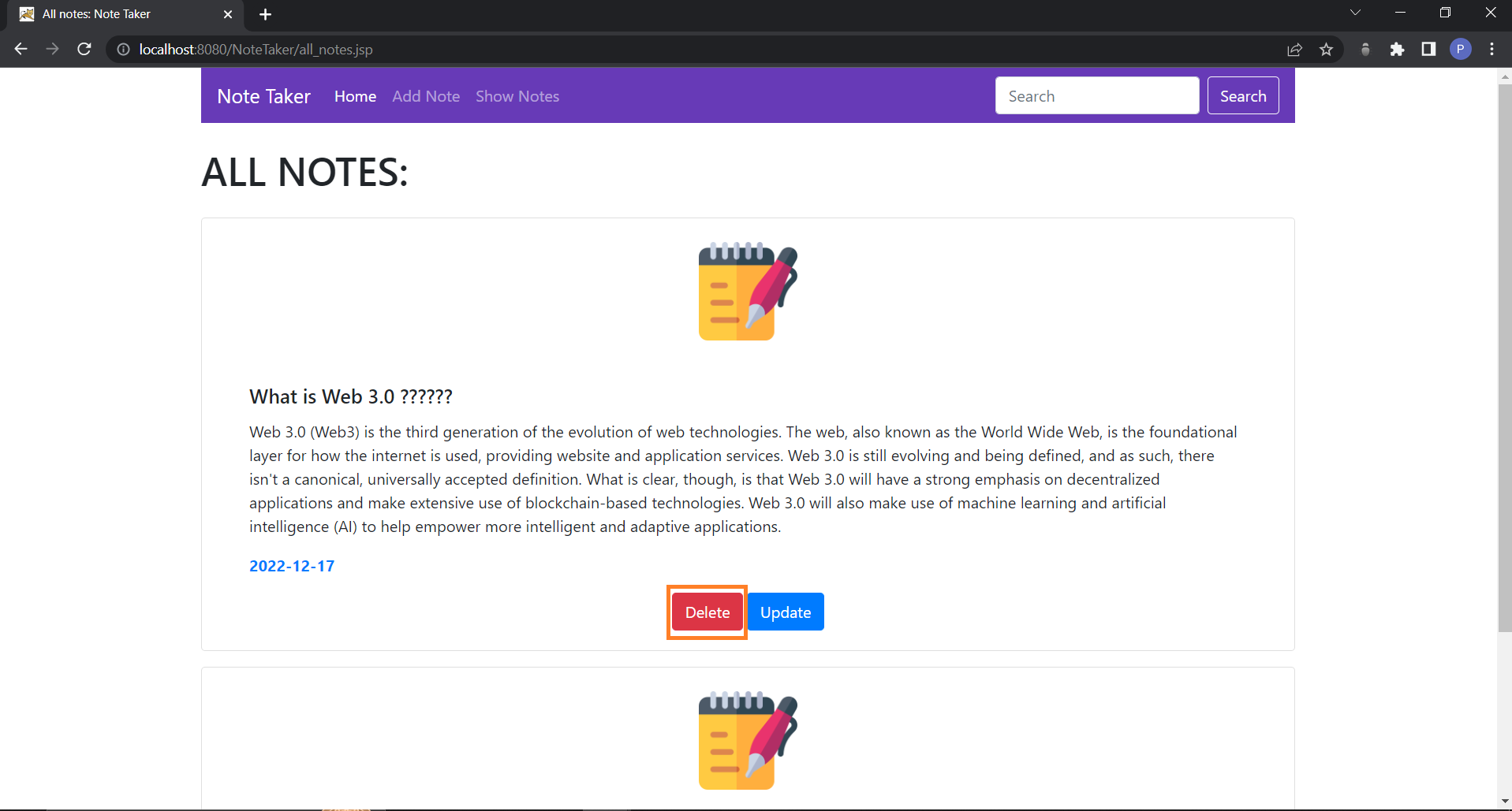 GitHub - parth-ranalkar/NoteTaker: NoteTaker is Java Web Application ...