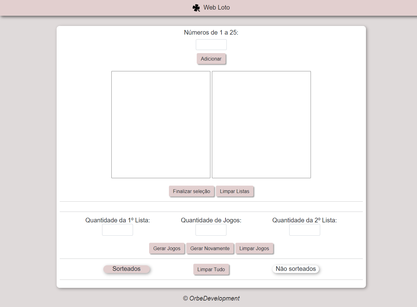 GitHub - LuisGBarbosa/SWebLoto: Aplicação Web de Loteria