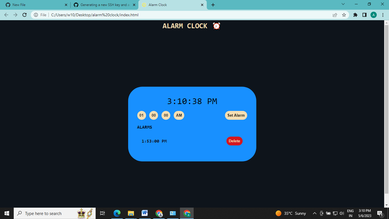GitHub - Ankitapathak263/alarm-clock: alarm clock