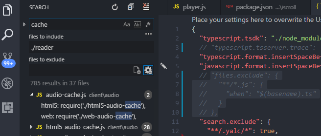 Conditional exclude is not respected by text search · Issue #34306 ...