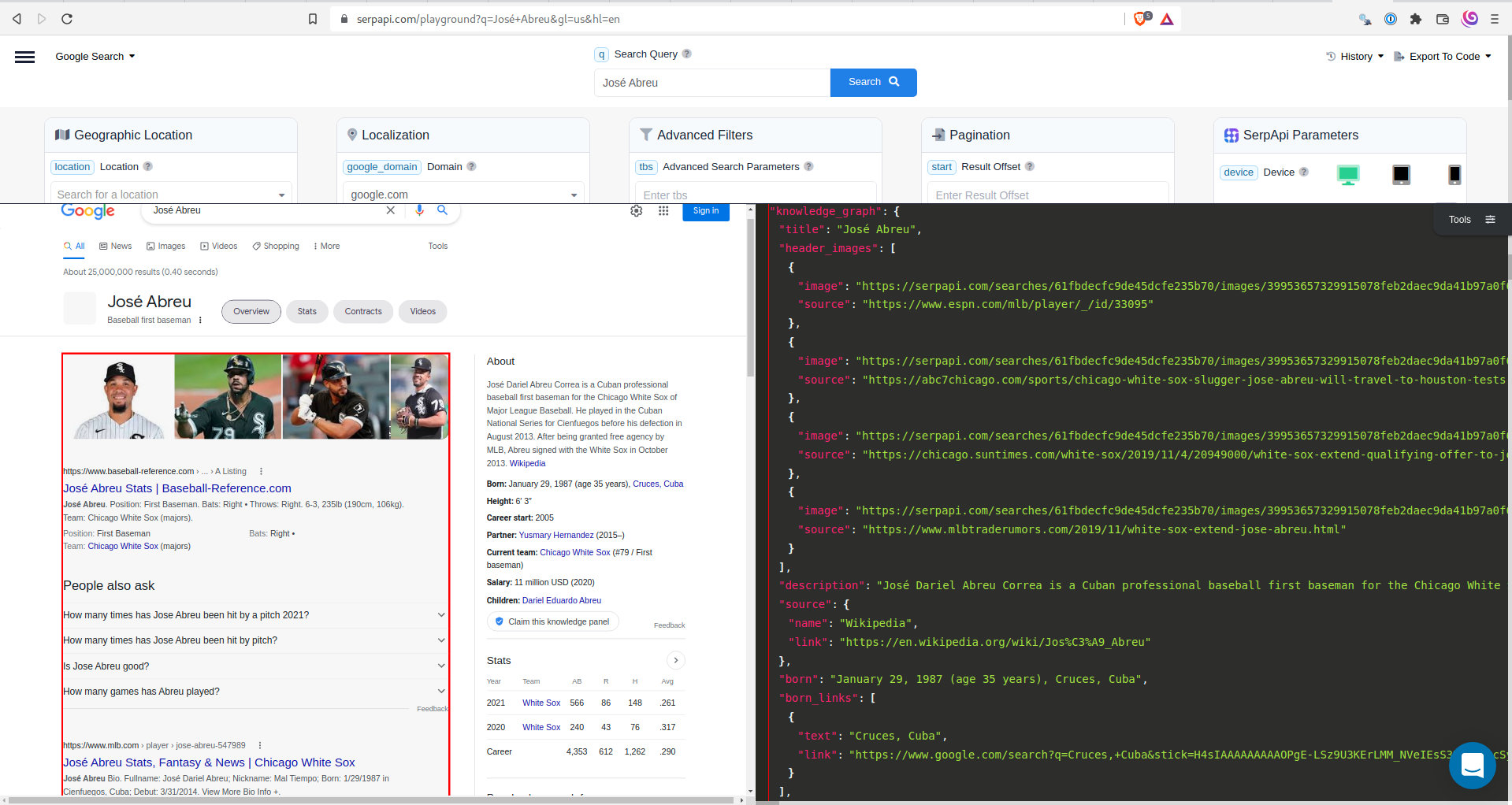 [Google Knowledge Graph API] Wrong elements are highlighted on ...