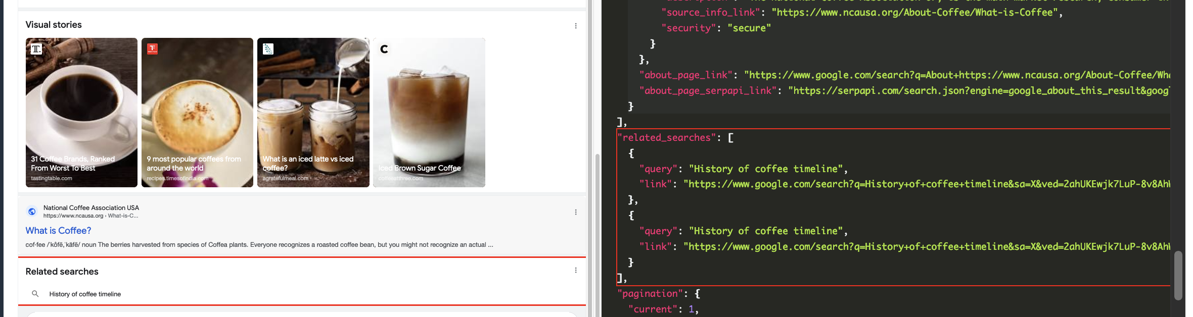  google search api related searches doubled for mobile issue