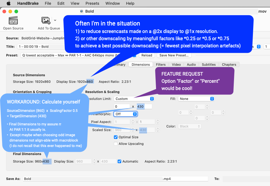 Possibility to resize / scale video by factor or percent · Issue 5127