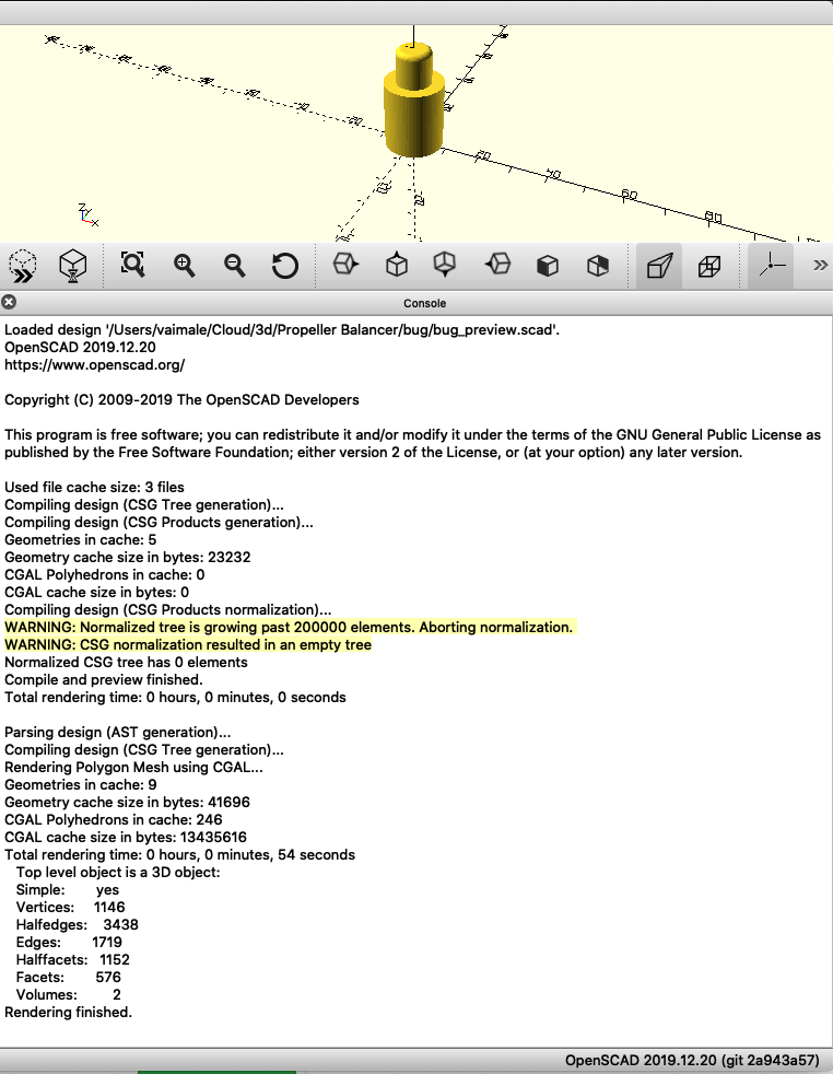 2019.12.20 Mac OSX Preview does not complete on part, but Render does ...