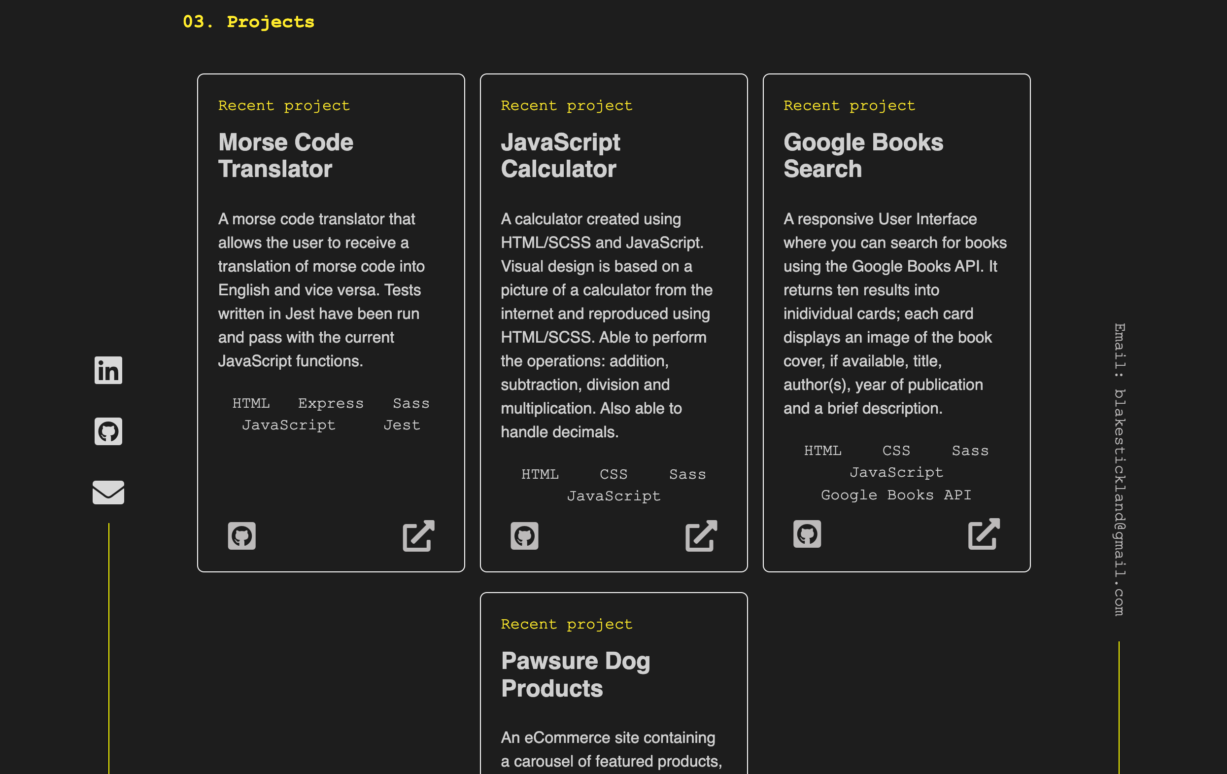GitHub - blakestickland/portfolio-web-dev: Web development portfolio ...
