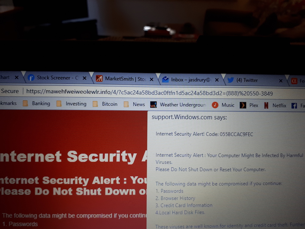 ca.finance.yahoo.com leads to false