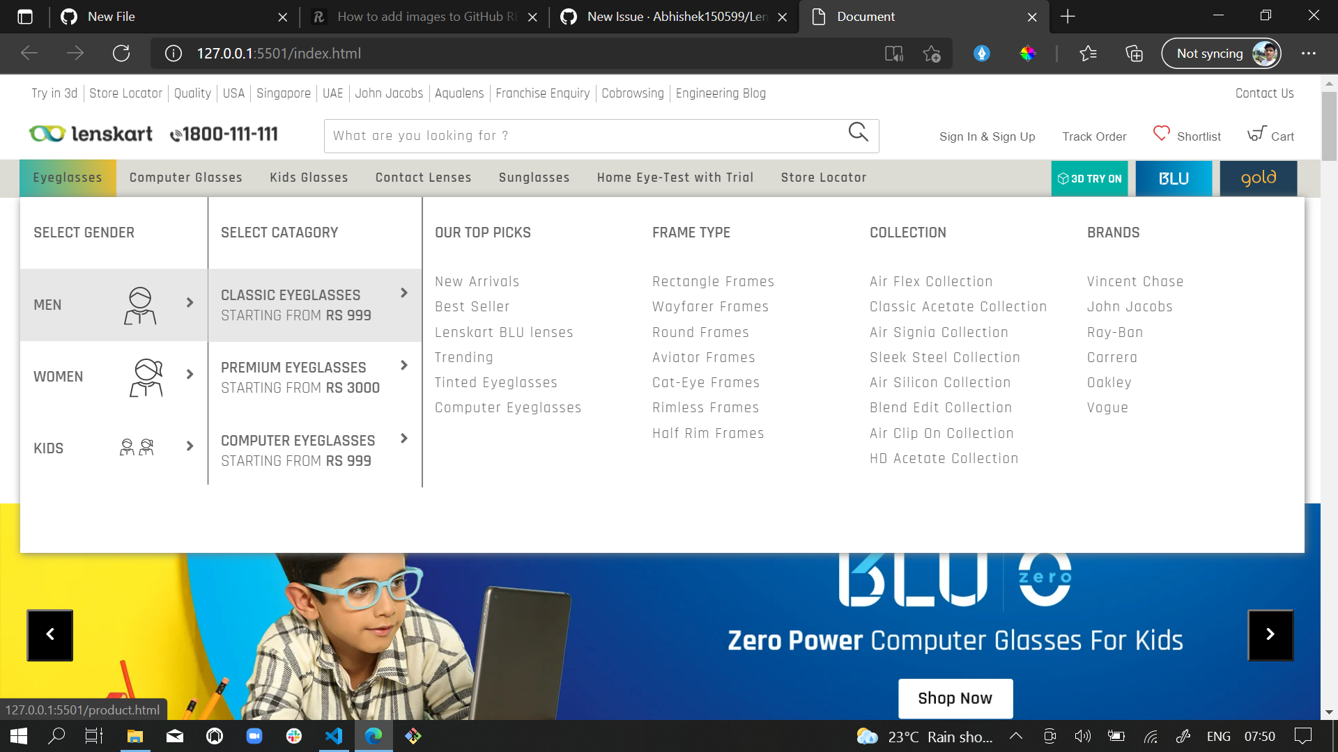 GitHub Abhi15git/LensKart Founded in 2010, By an exMicrosoft